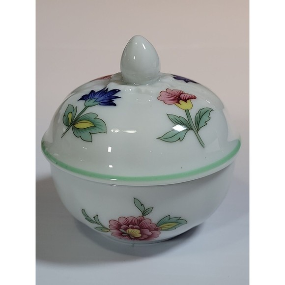 Vintage Heinrich Villeroy & Boch Indian Summer Round Lidded Trinket Box - Picture 2 of 3